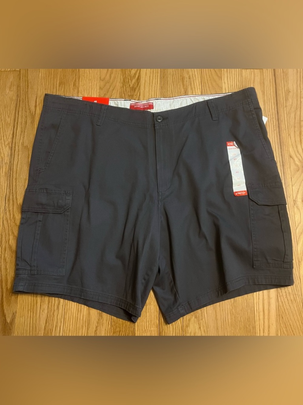 Denim Source Men's Charcoal Cargo Shorts - Size 46